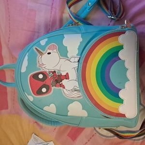 Loungefly Baby Deadpool on Unicorn Mini Backpack
